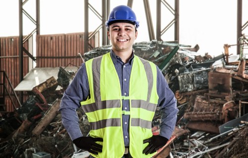 Recycling facility processing wooden furniture in Richmond